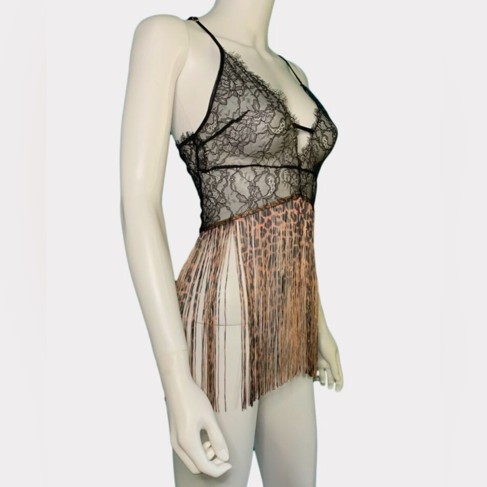Victoria’s Secret | Lace Fringe Babydoll Slip Lingerie | Size Small | NWOT